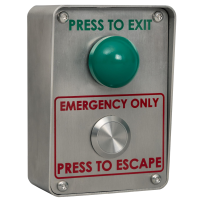 RGL Green Dome Exit Button With Vandal Resistant Emergency Exit Button Stainless Steel VP-EEB