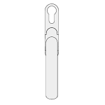 DEBAR Velte Bi-Fold Door Handle With Euro Profile Cut-Out Satin Chrome