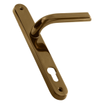 ASEC 85 Lever/Lever UPVC Furniture - 242mm Backplate Gold