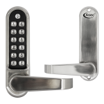 ASEC AS4300 Series Lever Operated Easy Code Change Digital Lock With Optional Free Passage No Latch AS4306 Stainless Steel