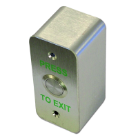ASEC Press To Exit Narrow Style Surface Button Stainless Steel `Press To Exit`