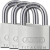 ABUS Titalium 54TI Series Open Shackle Padlock 40mm KA Triple Pack 54TI/40C Visi