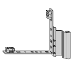 MACO TBT Rebated Corner Support 12/20-13 To Suit 13mm Eurogroove UPVC 54893 Left Hand