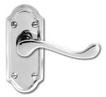 ASEC Ashstead Plate Mounted Lever Furniture CP Short Plate Lever Latch Visi