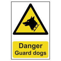 ASEC `Danger: Guard Dogs` Sign 200mm x 300mm 200mm x 300mm