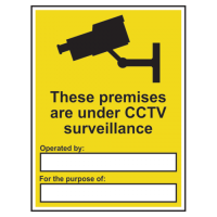 ASEC `Premises Under CCTV Surveillance` Sign 300mm x 400mm 300mm x 400mm