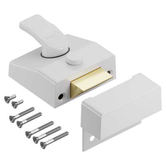 ASEC AS14 & AS18 Non-Deadlocking Nightlatch 40mm WHT Case Only Boxed - Click Image to Close