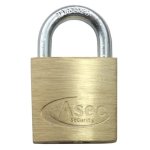 ASEC KA Open Shackle Brass Padlock 30mm KA `I` Boxed