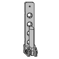 MACO TBT Pivot Post 52483 With 3mm Positioning Pin To Suit UPVC Silver