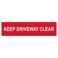 ASEC `Keep Driveway Clear` Sign 200mm x 50mm 200mm x 50mm
