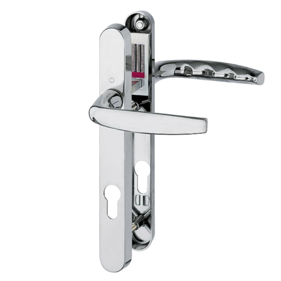 HOPPE Atlanta 92mm Lever/Lever Narrow Backplate Door Handle M1530M/3829N 92mm Centres Polished Chrome - Click Image to Close