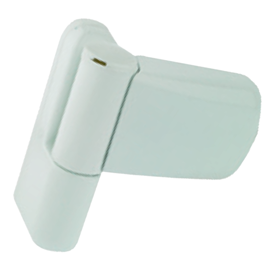 MILA Ideal Flag Hinge 85mm White - Click Image to Close