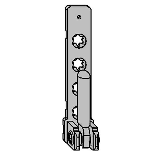 MACO TBT Pivot Post 52483 With 3mm Positioning Pin To Suit UPVC Silver - Click Image to Close