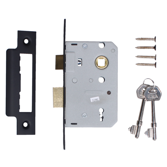 ERA 473 & 573 3 Lever Sashlock 65mm Black Carded - Click Image to Close