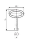 064 Quarter Turn Spanner Lock 60mm