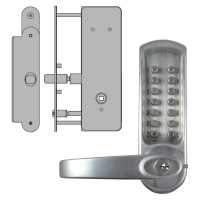 CODELOCKS CL0630 / CL0635 Digital Lock Brushed Steel With XTD Gate Lock CL0635 BS XTD With Passage Set