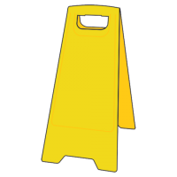 ASEC Heavy Duty Yellow `A` Board 60cm 60cm