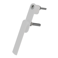 DEBAR Velte Bi-Fold Door Handle With Integrated Lock White