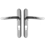 ASEC Vital Lever Long Backplate 211mm Polished Silver 211mm Centres