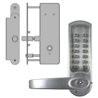 CODELOCKS CL0630 / CL0635 Digital Lock Brushed Steel With XTD Gate Lock CL0630 BS XTD Without Passage Set