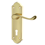 ASEC Ashstead Plate Mounted Lever Furniture PB Long Plate Lever Lock Visi