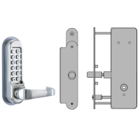 CODELOCKS CL0530 / CL0535 Digital Lock Stainless Steel with XTD Gate Lock CL0535 SS XTD With Passage Set