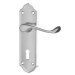 ASEC Ashstead Plate Mounted Lever Furniture CP Long Plate Lever Lock Visi