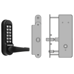 CODELOCKS CL0530 / CL0535 Digital Lock Black Marine Grade with XTD Gate Lock CL0530 BK MG XTD Without Passage Set