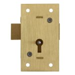 ASEC 36 2 Lever Straight Cupboard Lock 64mm SB KA Visi