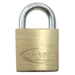 ASEC KA Open Shackle Brass Padlock 35mm KA `D` Boxed