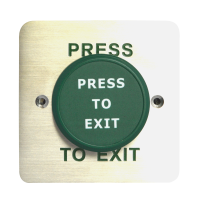 ASEC Large Green Press To Exit Dome Button `Press To Exit`