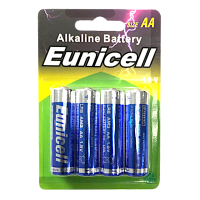 EUNICELL AA 1.5V Alkaline Batteries (4 PER CARD) AA