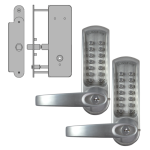 CODELOCKS CL0630 / CL0635 Back To Back Digital Lock Brushed Steel With XTD Gate Lock CL0630 BS BB XTD Without Passage Set