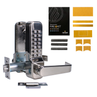 CODELOCKS CL415 Digital Lock With Tubular Latch CL415 SS With Fire Kit