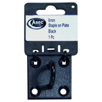 ASEC Steel Staple on Plate Black 6mm