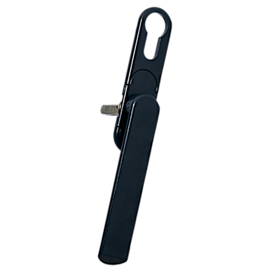 DEBAR Velte Bi-Fold Door Handle With Euro Profile Cut-Out Black - Click Image to Close