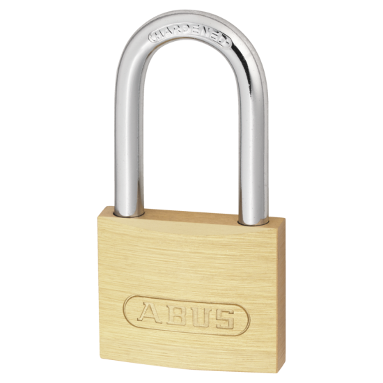 ABUS 713 Series Brass Long Shackle Padlock 40mm Long Shackle KD - Click Image to Close