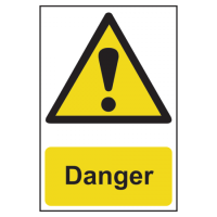 ASEC Danger Warning Sign PVC 200mm x 300mm 200mm x 300mm
