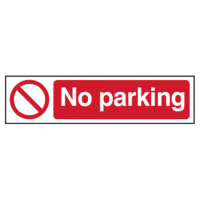 ASEC `No Parking` Sign 200mm x 50mm 200mm x 50mm