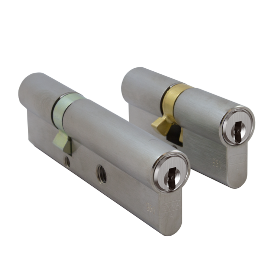 EVVA ICS L111 & S363 Keyed Alike Banham Cylinders Keyed To Differ Set 003EI NP KA Pair - Click Image to Close