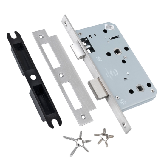 BRITON 5730 DIN Bathroom Lock Case 60mm Backset Square 5730.60.S.SS - Click Image to Close