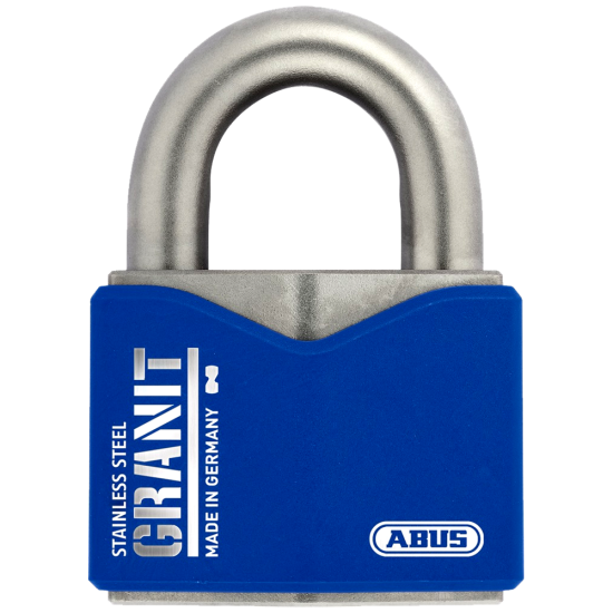 ABUS 37ST/55 Granit Stainless Steel Marine Open Shackle Padlock Standard Profile KD - Click Image to Close