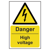 ASEC `Danger: High Voltage` Sign 200mm x 300mm 200mm x 300mm