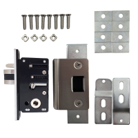 BORG LOCKS S203 Aluminium Latch 28mm Backset To Suit BL2000/BL4400 Series RH With Fixing Kit