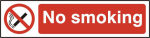 ASEC `No Smoking` 200mm x 50mm PVC Self Adhesive Sign 1 Per Sheet