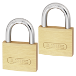 ABUS 713 Series Brass Open Shackle Padlock 40mm Twin Pack KA