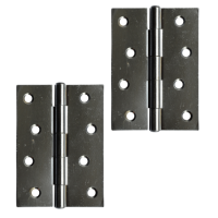 ASEC Steel Butt Hinges 100mm Polished Chrome