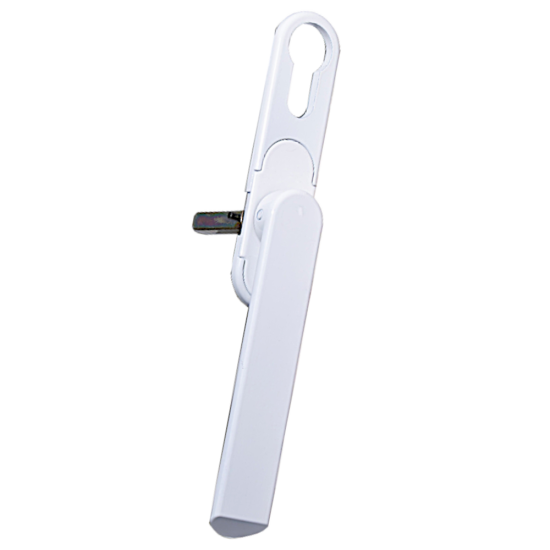 DEBAR Velte Bi-Fold Door Handle With Euro Profile Cut-Out White - Click Image to Close