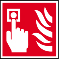 ASEC Fire Alarm Call Point Sign 100mm x 100mm 100mm x 100mm