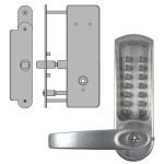 CODELOCKS CL0630 / CL0635 Digital Lock Brushed Steel With XTD Gate Lock CL0630 BS XTD Without Passage Set